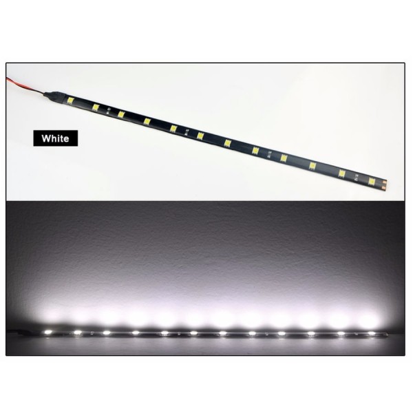 Led strip, white color, 30 cm, 12 leds smd 5050, water resistant